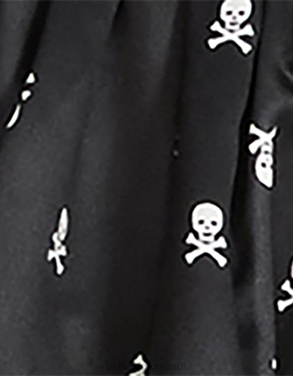 preto macacão skulltastic H6X06277 Betsey Johnson mulheres roupas