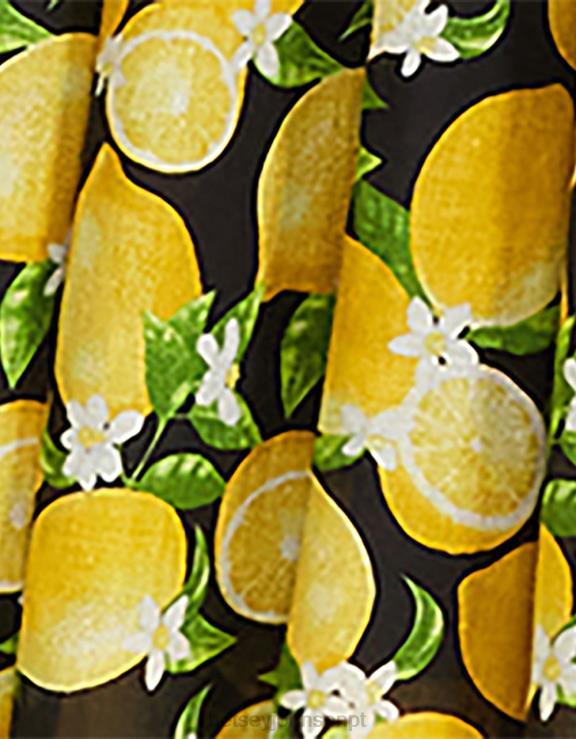 preto vestido maxi la la lemons H6X06264 Betsey Johnson mulheres roupas