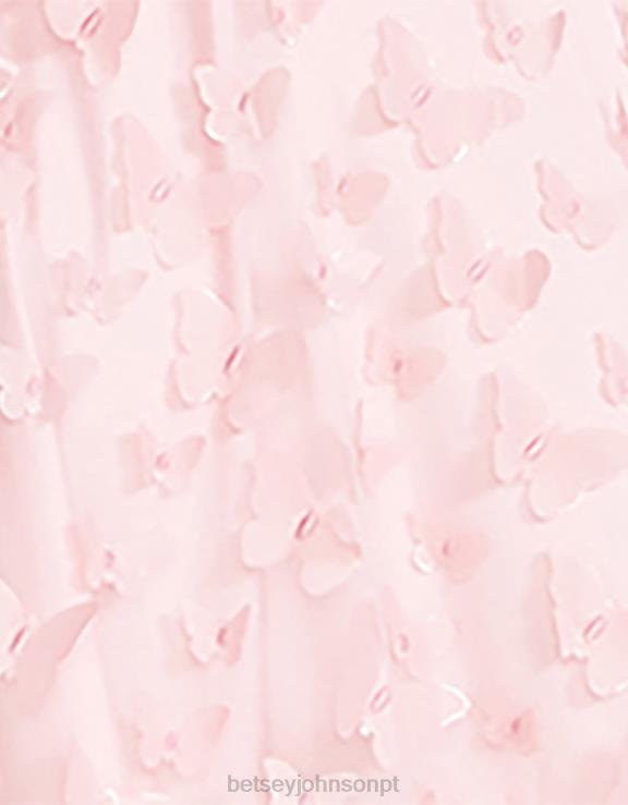 rosa lindo vestido maxi borboleta H6X06268 Betsey Johnson mulheres roupas
