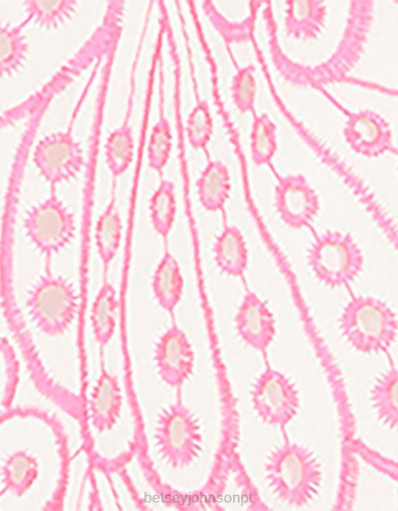 rosa mini vestido com espartilho H6X06271 Betsey Johnson mulheres roupas