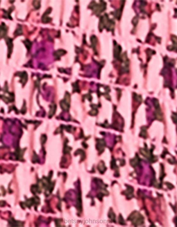 rosa mini vestido floral vintage sem alças H6X06294 Betsey Johnson mulheres roupas