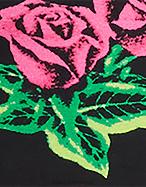 rosas vestido raglã com espartilho bash 80th H6X06290 Betsey Johnson mulheres roupas