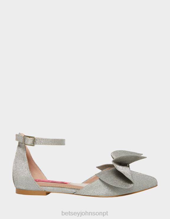 prata nobre H6X0632 Betsey Johnson crianças sapato