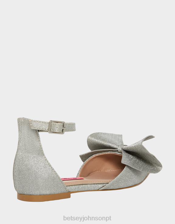 prata nobre H6X0632 Betsey Johnson crianças sapato