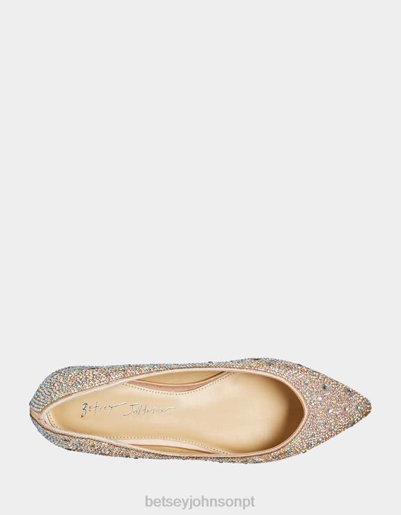 cetim nude sb-jude H6X0699 Betsey Johnson mulheres sapato