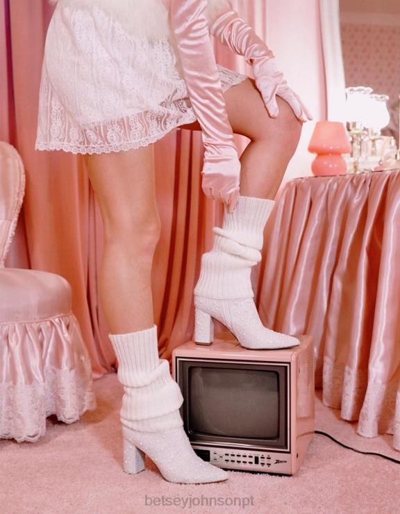 marfim cadeirão H6X0648 Betsey Johnson mulheres sapato