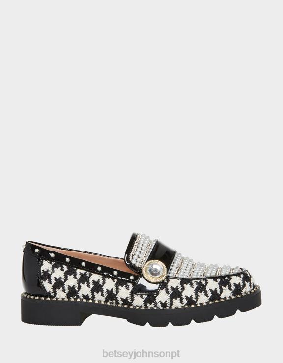 Preto branco mariam H6X06118 Betsey Johnson mulheres sapato