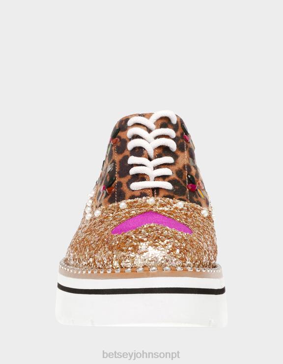 ouro multi pixxy H6X0613 Betsey Johnson mulheres sapato