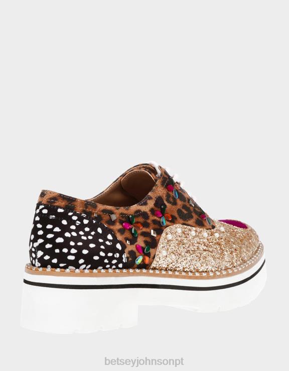 ouro multi pixxy H6X0613 Betsey Johnson mulheres sapato