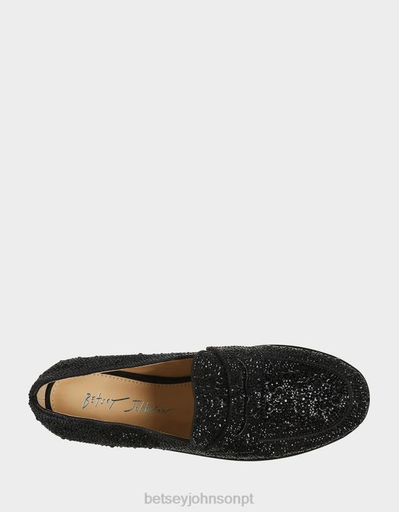 preto aron H6X0646 Betsey Johnson mulheres sapato