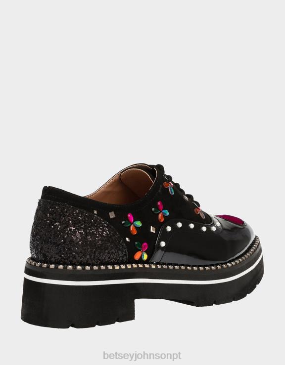preto multi pixxy H6X06167 Betsey Johnson mulheres sapato