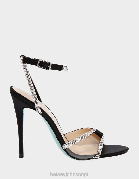 cetim preto vera H6X06142 Betsey Johnson mulheres sapato