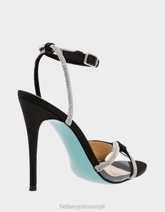 cetim preto vera H6X06142 Betsey Johnson mulheres sapato