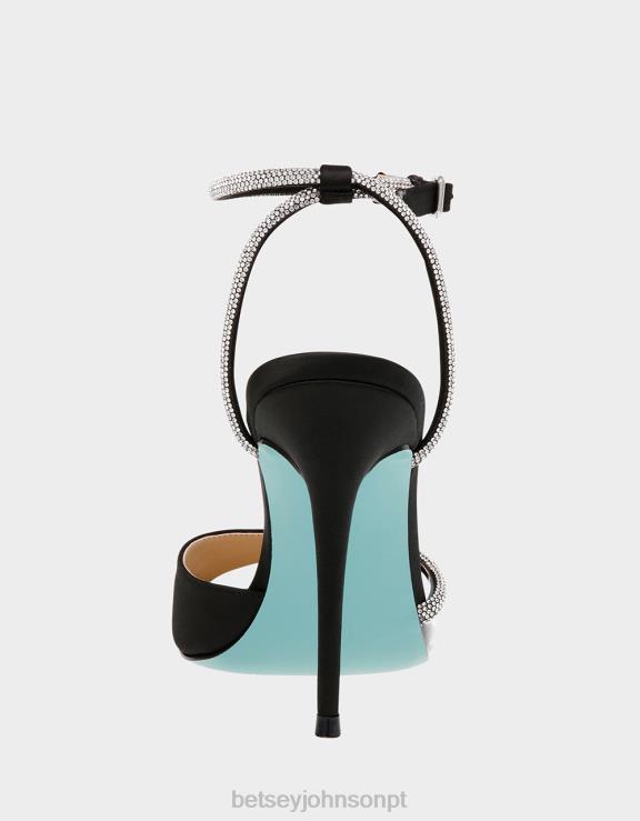 cetim preto vera H6X06142 Betsey Johnson mulheres sapato