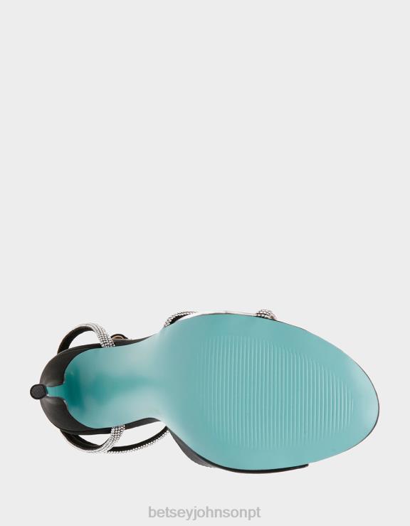 cetim preto vera H6X06142 Betsey Johnson mulheres sapato