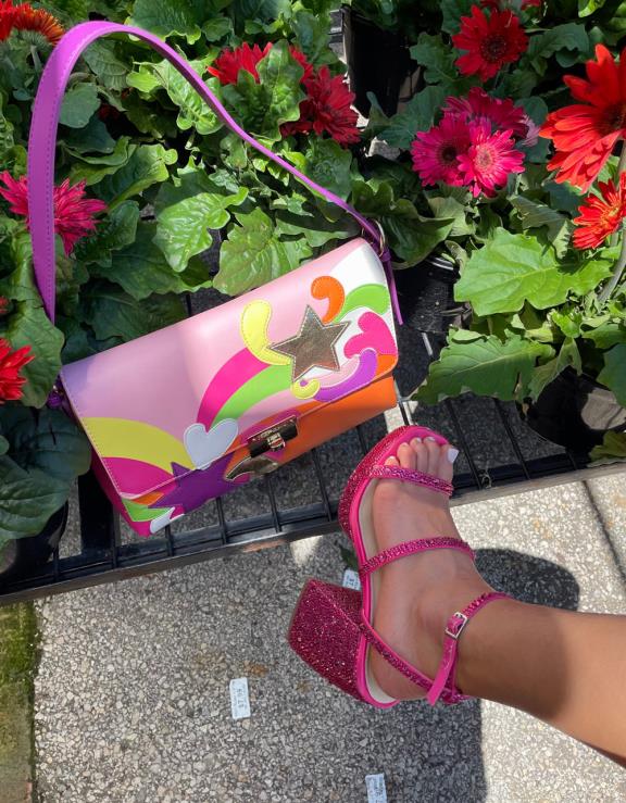 fúcsia deni H6X06110 Betsey Johnson mulheres sapato