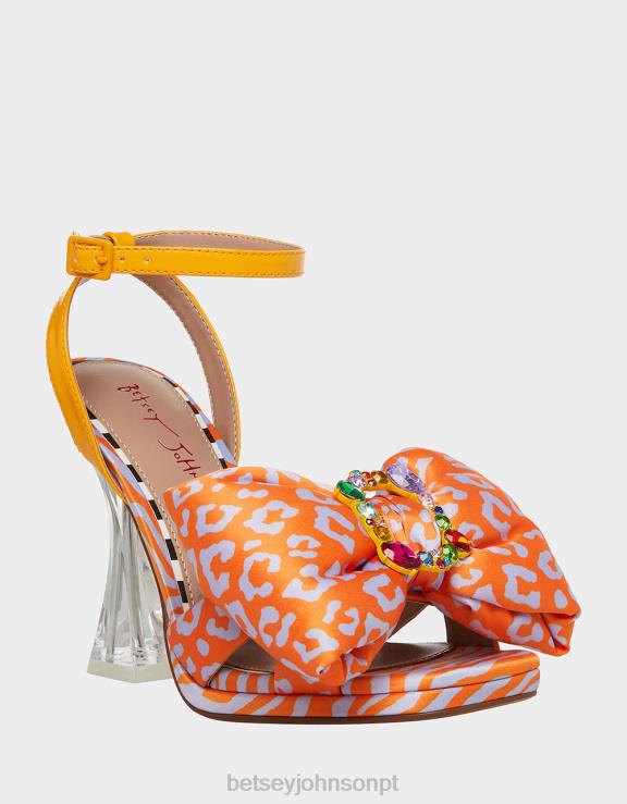 laranja multi pollie H6X0655 Betsey Johnson mulheres sapato