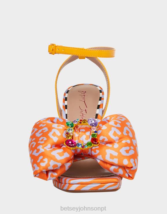 laranja multi pollie H6X0655 Betsey Johnson mulheres sapato