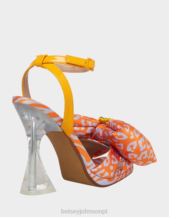 laranja multi pollie H6X0655 Betsey Johnson mulheres sapato
