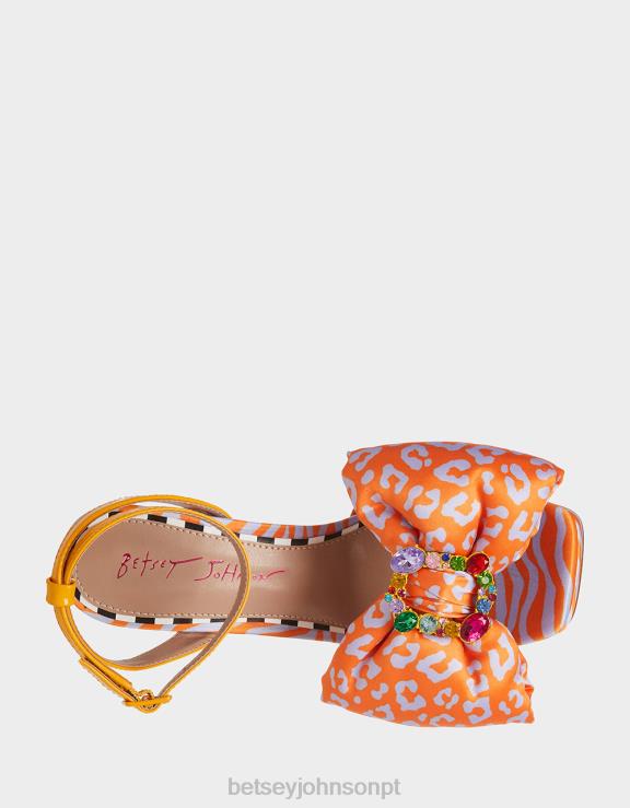 laranja multi pollie H6X0655 Betsey Johnson mulheres sapato