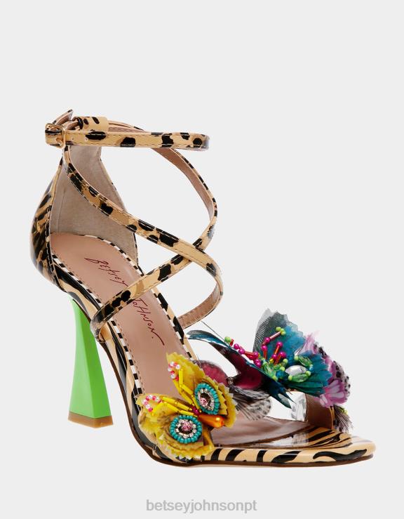 leopardo multi everlee H6X0676 Betsey Johnson mulheres sapato