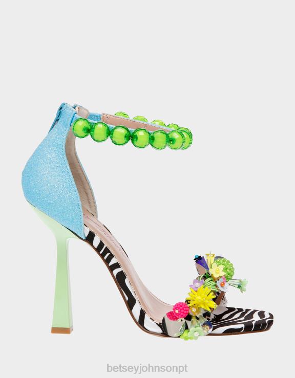multi azul clooney H6X06111 Betsey Johnson mulheres sapato