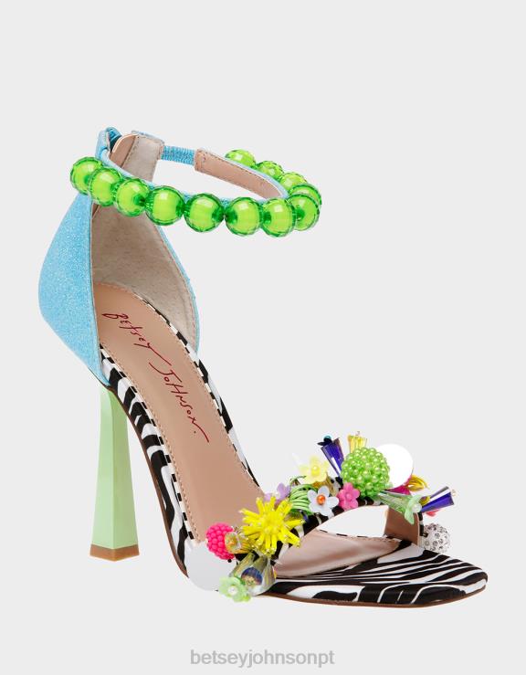 multi azul clooney H6X06111 Betsey Johnson mulheres sapato