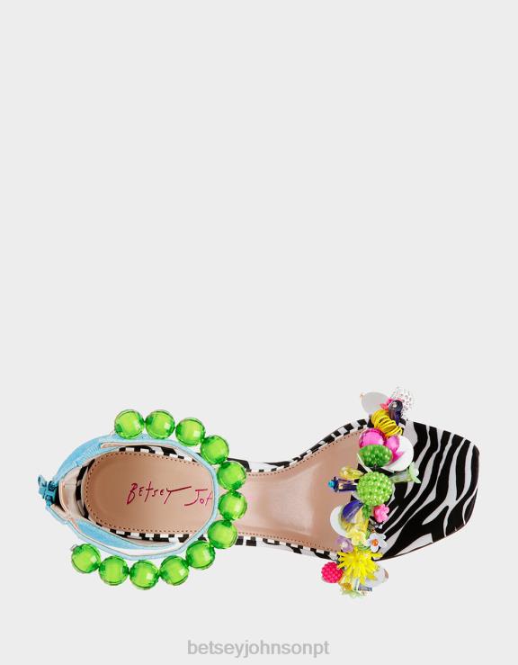 multi azul clooney H6X06111 Betsey Johnson mulheres sapato