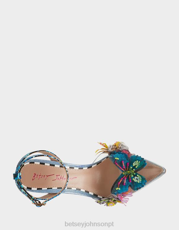 multi azul nadya H6X0642 Betsey Johnson mulheres sapato