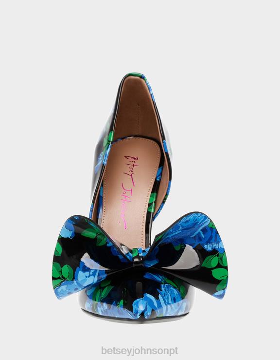 multi azul nobre-p H6X06128 Betsey Johnson mulheres sapato