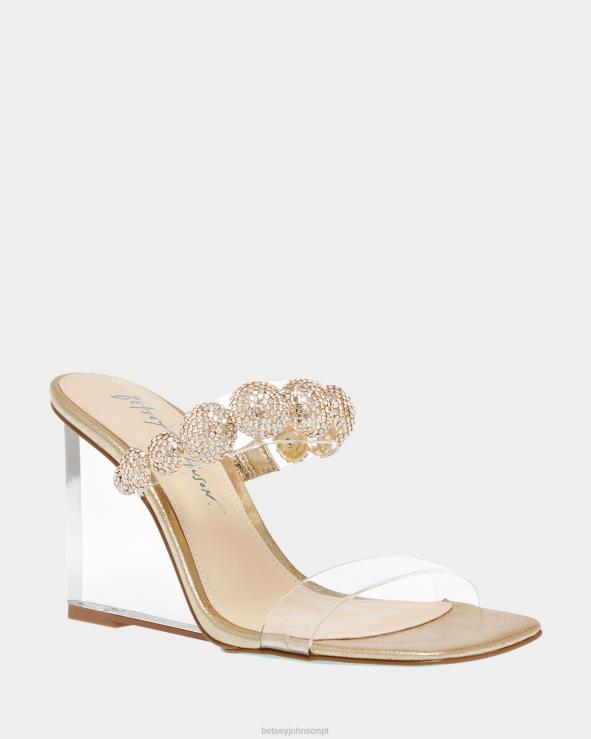 ouro Troy H6X06141 Betsey Johnson mulheres sapato