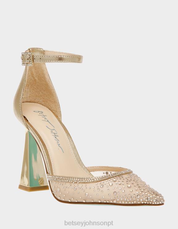 ouro empoeirado viola H6X06108 Betsey Johnson mulheres sapato