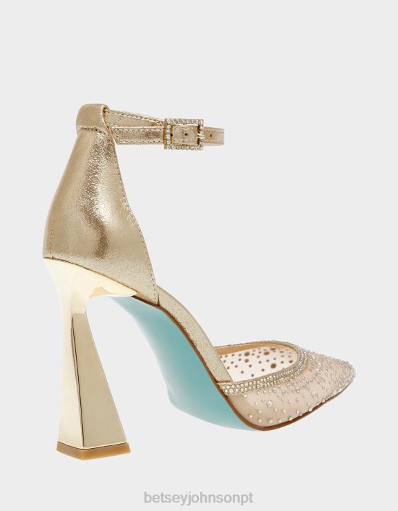 ouro empoeirado viola H6X06108 Betsey Johnson mulheres sapato