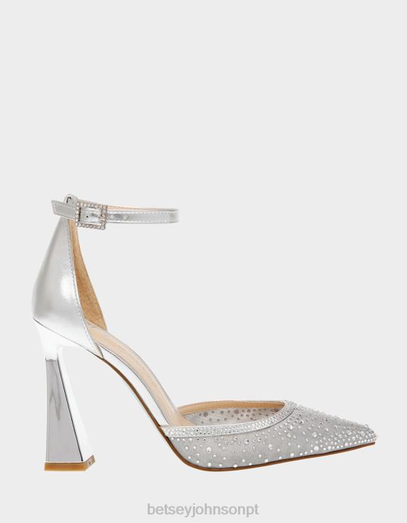 prata viola H6X0629 Betsey Johnson mulheres sapato