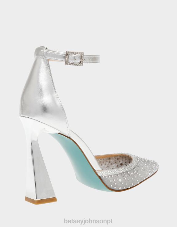 prata viola H6X0629 Betsey Johnson mulheres sapato