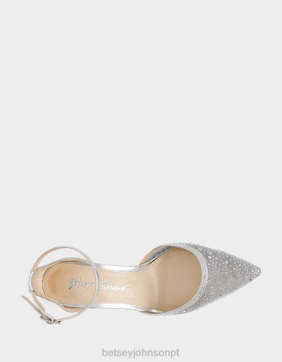 prata viola H6X0629 Betsey Johnson mulheres sapato