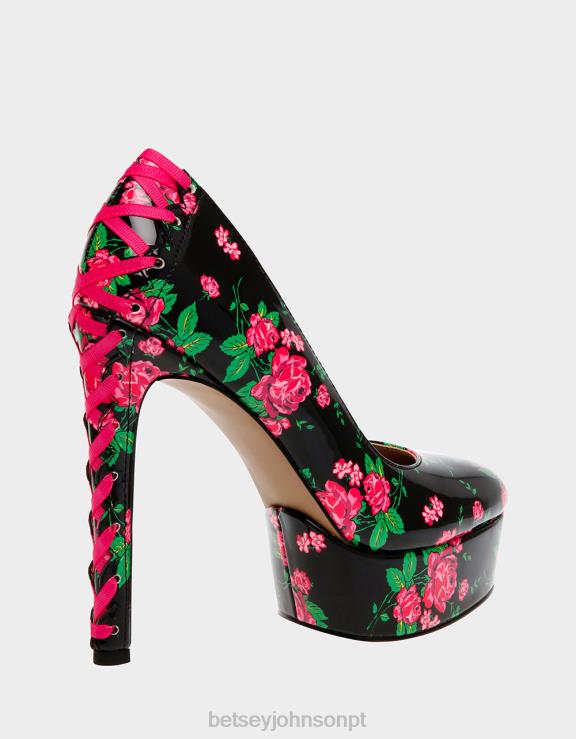 preto multi bonnee H6X06109 Betsey Johnson mulheres sapato