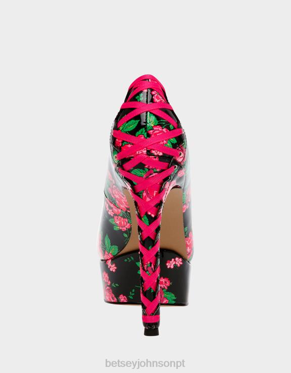 preto multi bonnee H6X06109 Betsey Johnson mulheres sapato