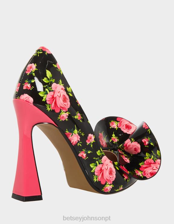 preto multi nobre-p H6X06124 Betsey Johnson mulheres sapato