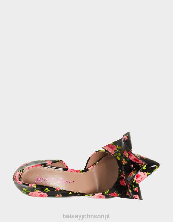 preto multi nobre-p H6X06124 Betsey Johnson mulheres sapato