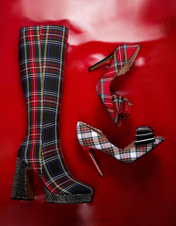 xadrez preto valeria H6X06173 Betsey Johnson mulheres sapato