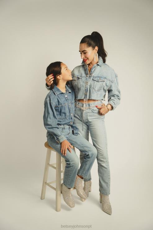 prata cadeirão H6X0623 Betsey Johnson crianças sapato