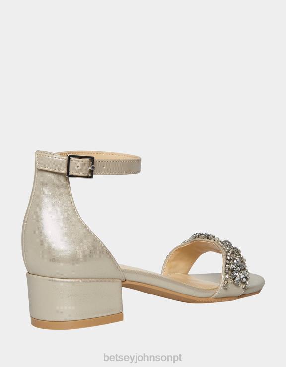 prata mel H6X06197 Betsey Johnson crianças sapato