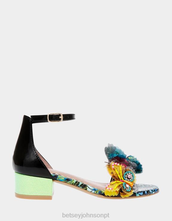 preto multi pippy H6X06103 Betsey Johnson crianças sapato