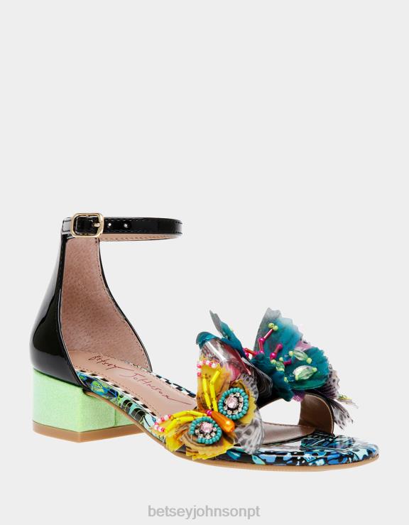 preto multi pippy H6X06103 Betsey Johnson crianças sapato