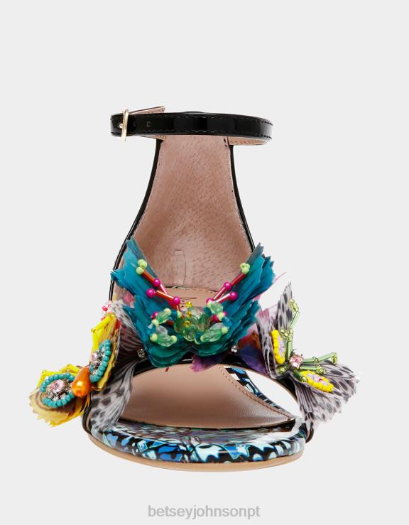 preto multi pippy H6X06103 Betsey Johnson crianças sapato