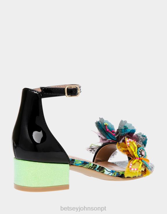preto multi pippy H6X06103 Betsey Johnson crianças sapato