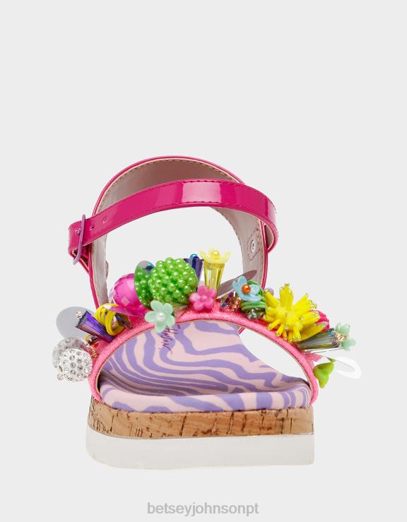 rosa multi franco H6X06164 Betsey Johnson crianças sapato