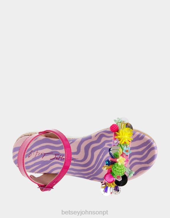 rosa multi franco H6X06164 Betsey Johnson crianças sapato