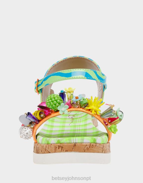 verde multi franco H6X06180 Betsey Johnson crianças sapato
